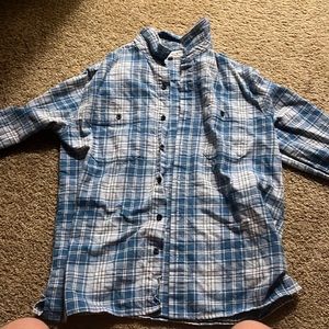 Blue plad flannel